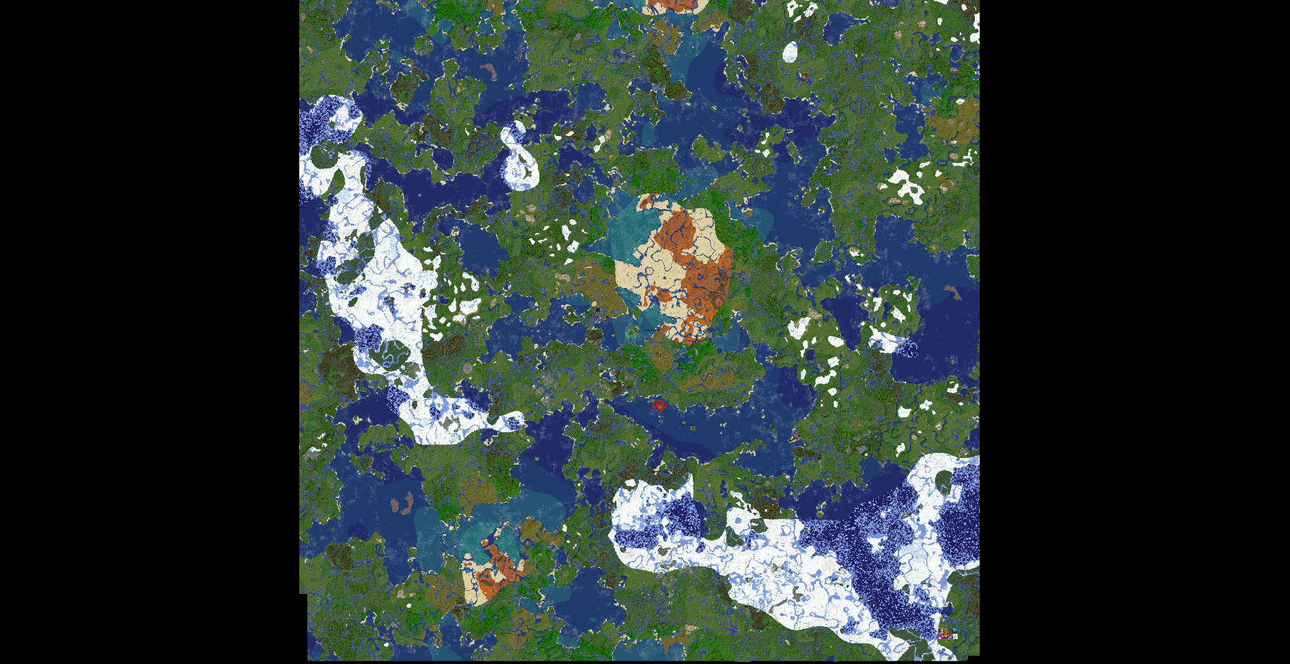 Rendered map of a block world